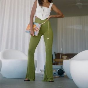 Princess Polly Boogie Green Pants